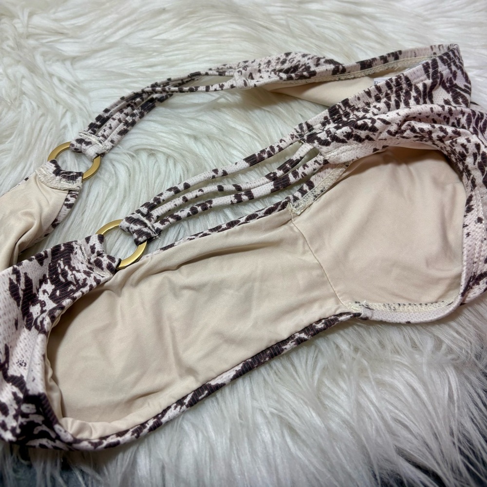 BCBGMAXAZRIA Snakeskin Print Bikini Bottom - Picture 8 of 8